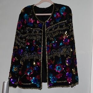 Vintage floral Sequin Jacket/Cardigan